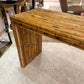 1970's Gabriella Crespi Style Bamboo Console Table