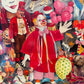 Vintage Original Framed "The Summer Circus" 1988 Acrylic on Board Painting by Phyllis Londraville