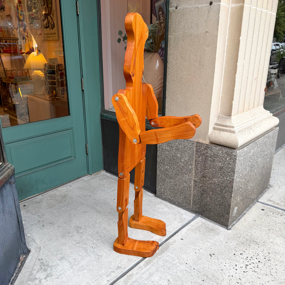 Vintage Extra Large Articulating Wooden Man