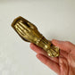 Vintage Brass Victorian Lady Hand Clip