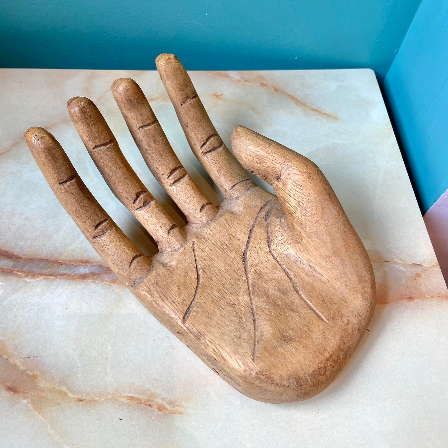 Vintage Decorative Wooden Hand Sculpture