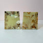 Vintage Faux Green Onyx Bookends