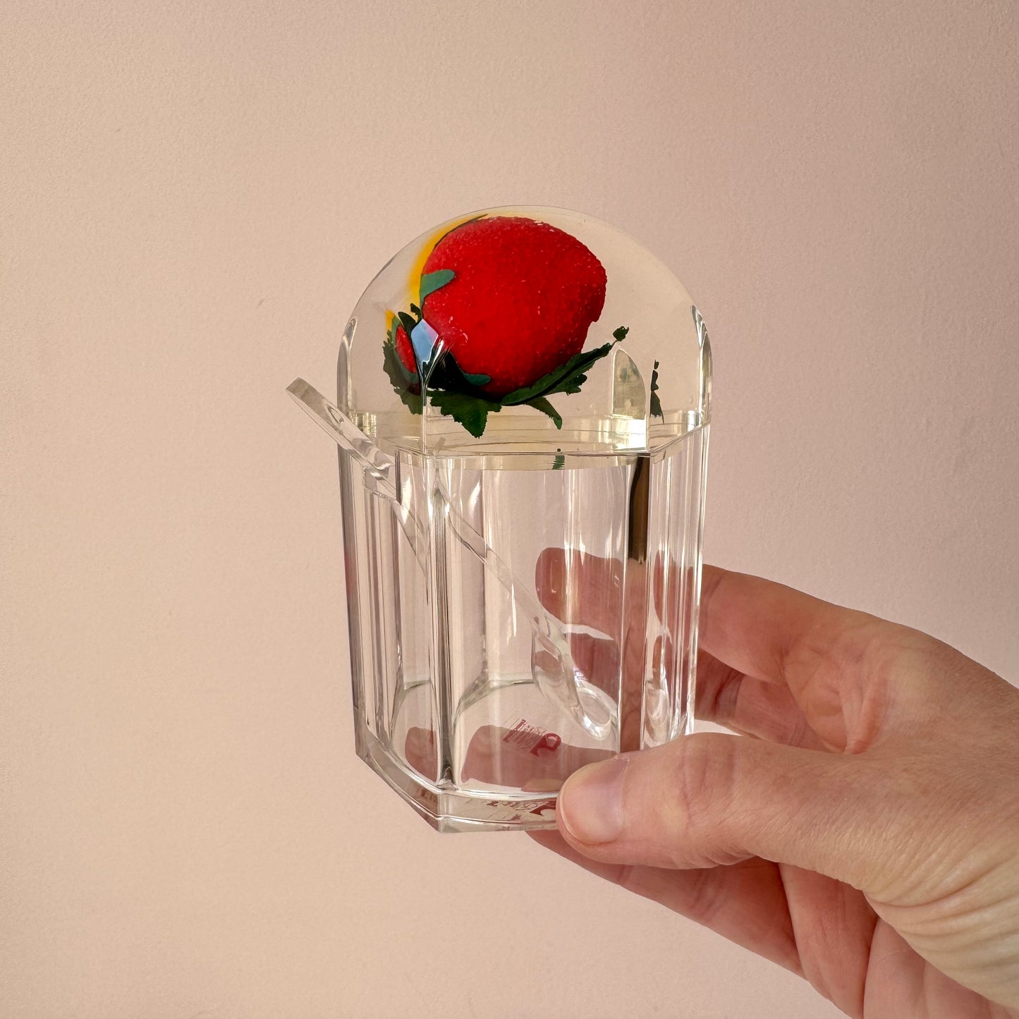 Vintage Set of 2 Lucite Berry Jars with Spoons by CL Designs Germany