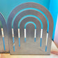 Vintage Spectrum Arch Metal Bookends