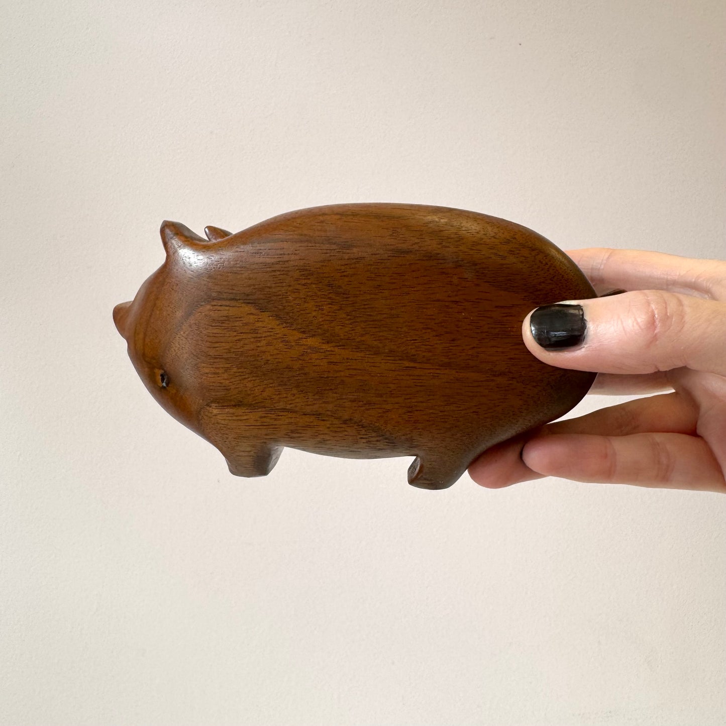 Vintage Wooden Pig Stash Box
