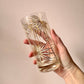 Vintage set of 6 Gold Palm Frond High Ball Glasses by Culver Ltd