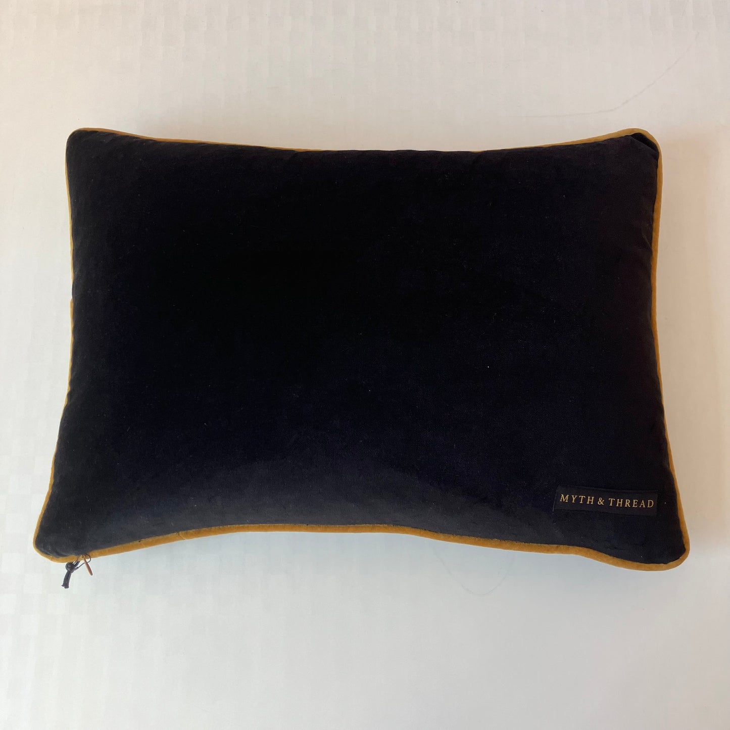 Velvet Embroidered Leopard Pillow by Myth & Thread