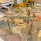 Vintage Gold Hollywood Regency Tassel Footed Side/End Table