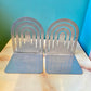 Vintage Spectrum Arch Metal Bookends