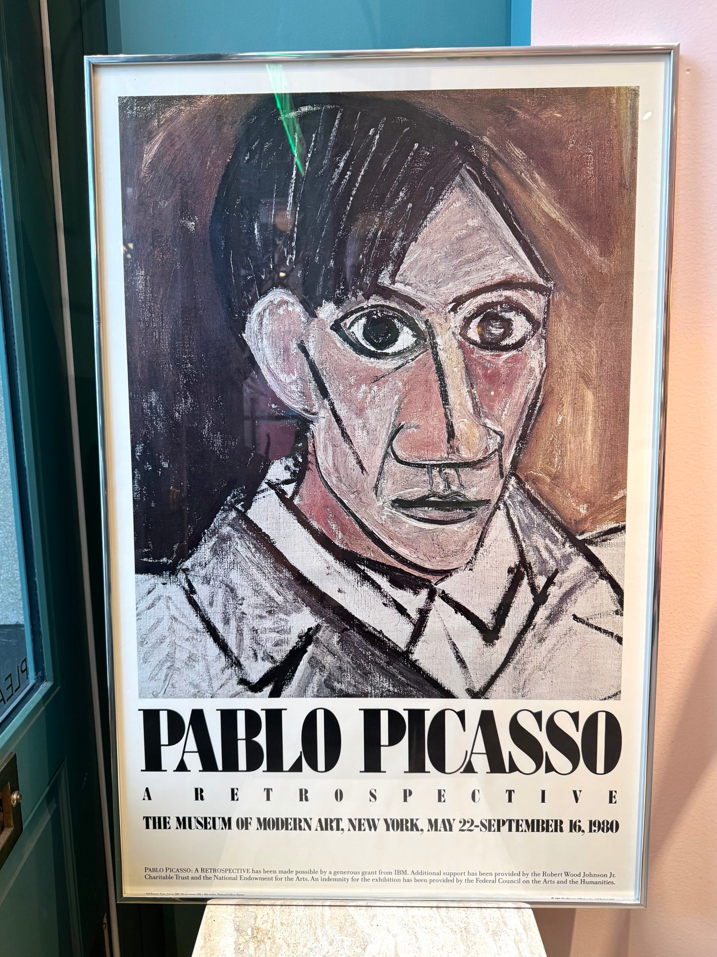 Vintage Framed 1980 "Pablo Picasso: A Retrospective" Exhibition Poster