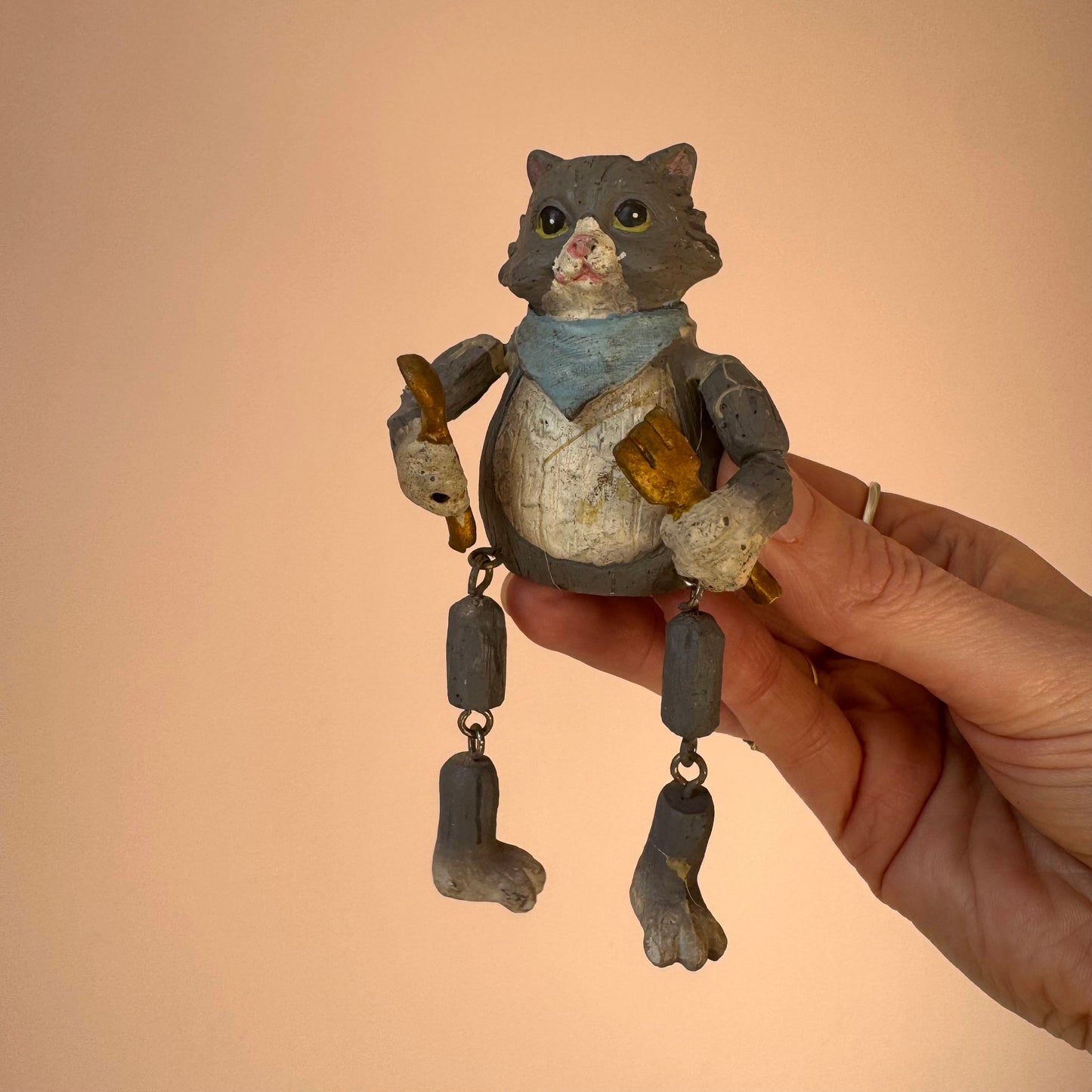 Vintage Set of 6 WMG Cooking Cat Shelf Sitters