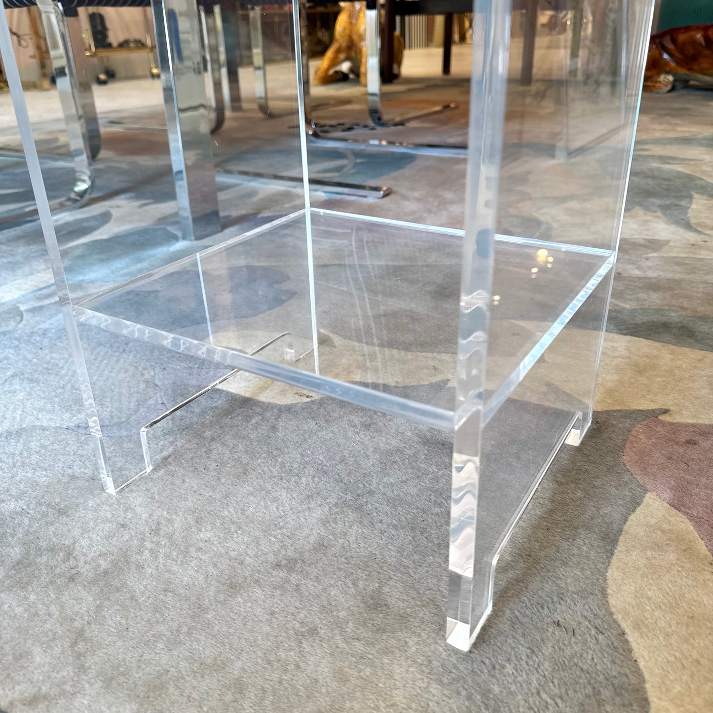 Vintage 3 Tier Lucite Shelf/Side Table