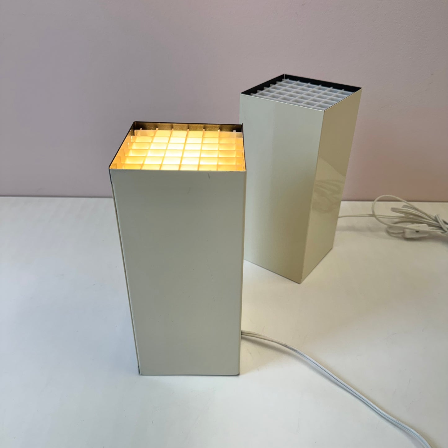 Vintage Sonneman Style Rectangular Metal Spotlight Lamp
