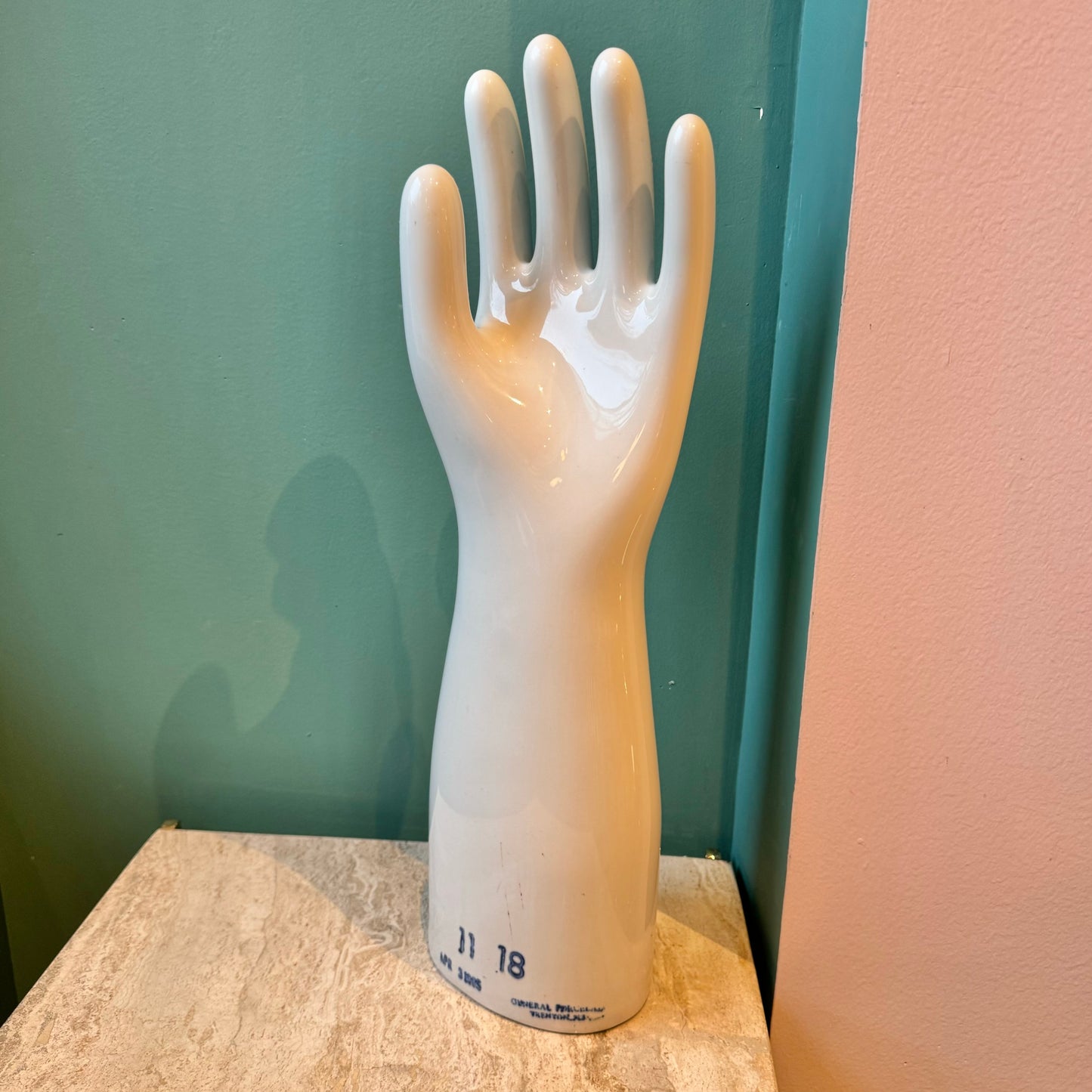 Vintage Large Ceramic Glove Mold