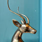 Vintage Brass Sitting Gazelle Statue