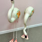 Pair of Extra Large Vintage Mexican Papier- Mache Flamingo Statues