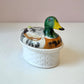 Vintage Ceramic Mallard Duck Tureen Serving Dish