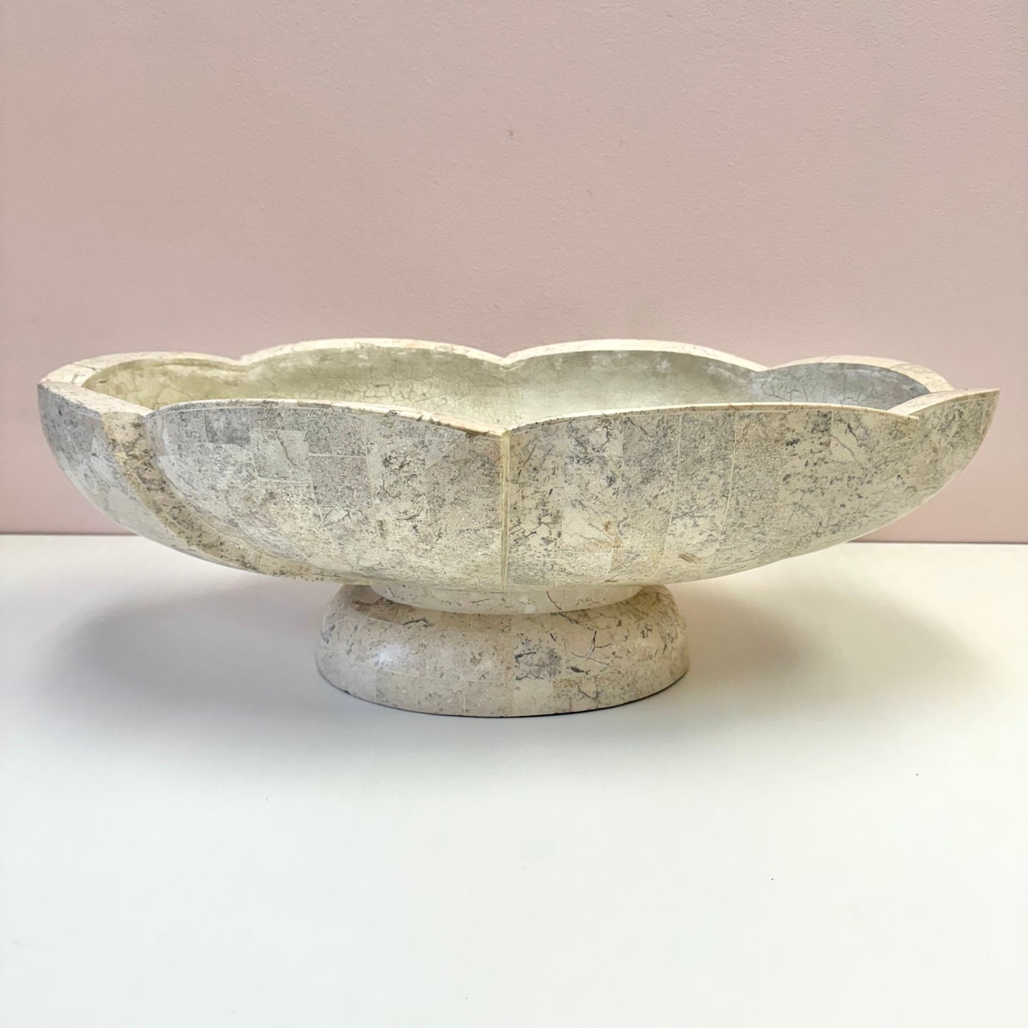 Vintage Large Tessellated Stone Bowl