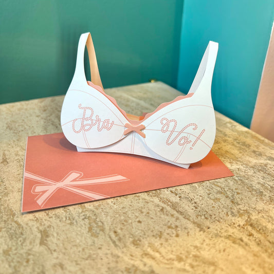 Bravo! Pop-up Bra Greeting Card