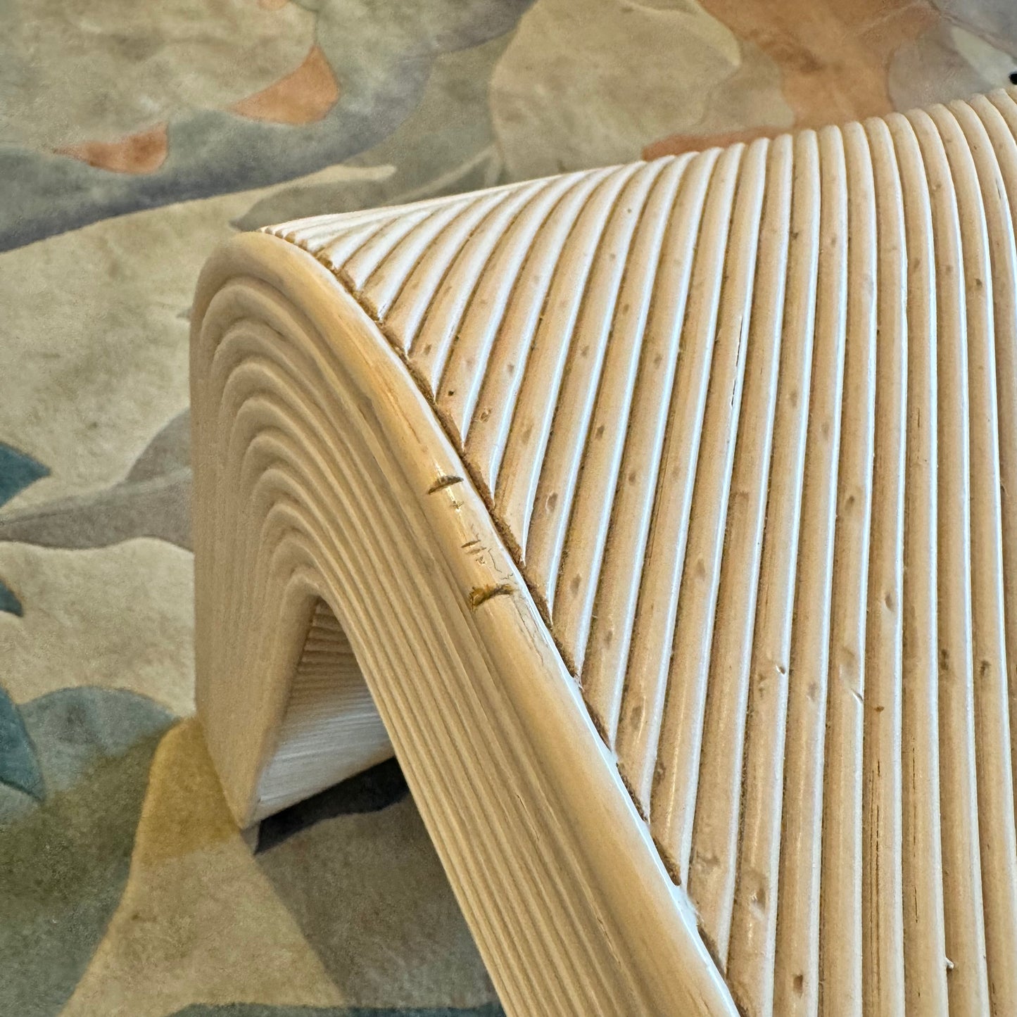 Vintage Pencil Reed Waterfall Side Table