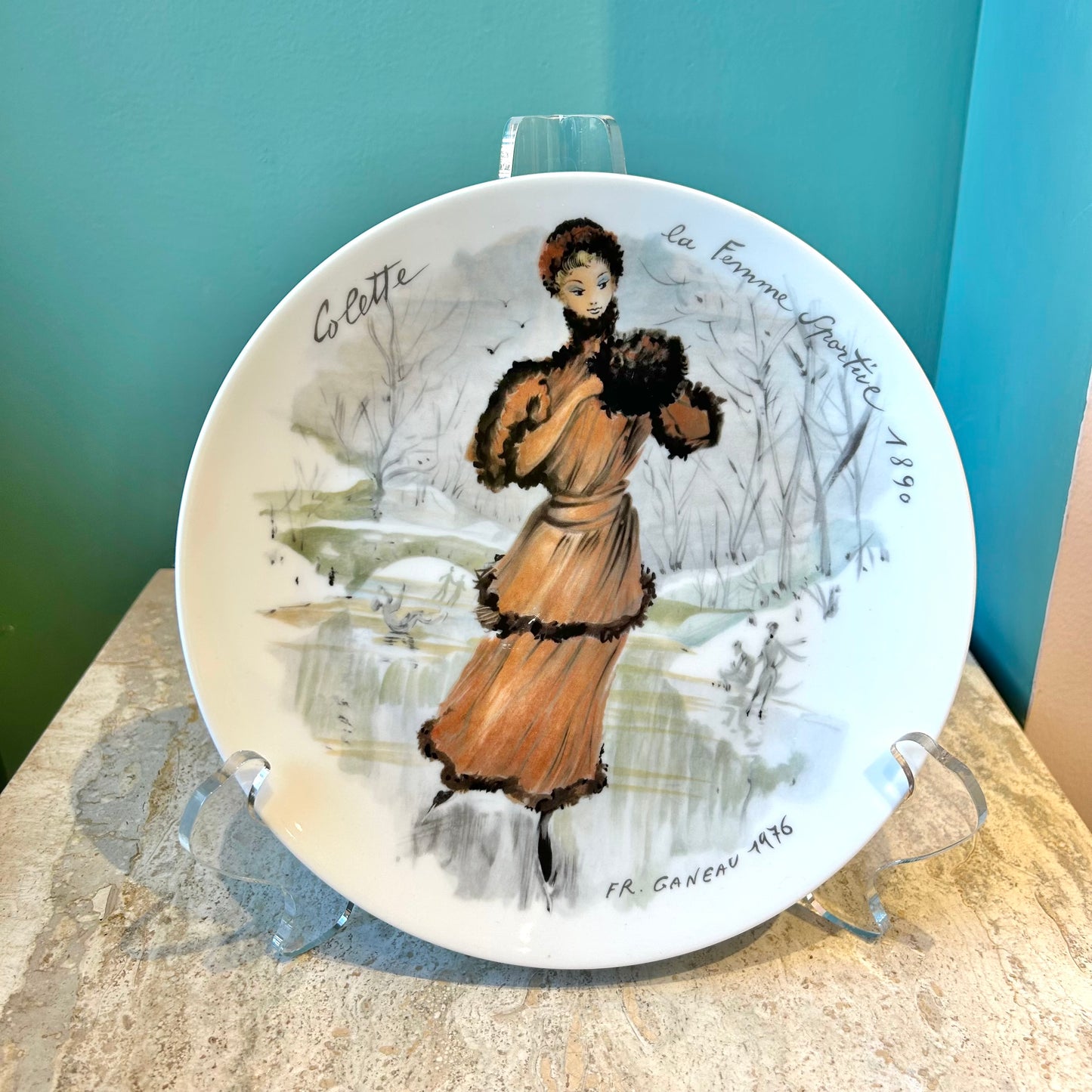 Set of 4 Vintage Porcelain “Women of the Century” Plates