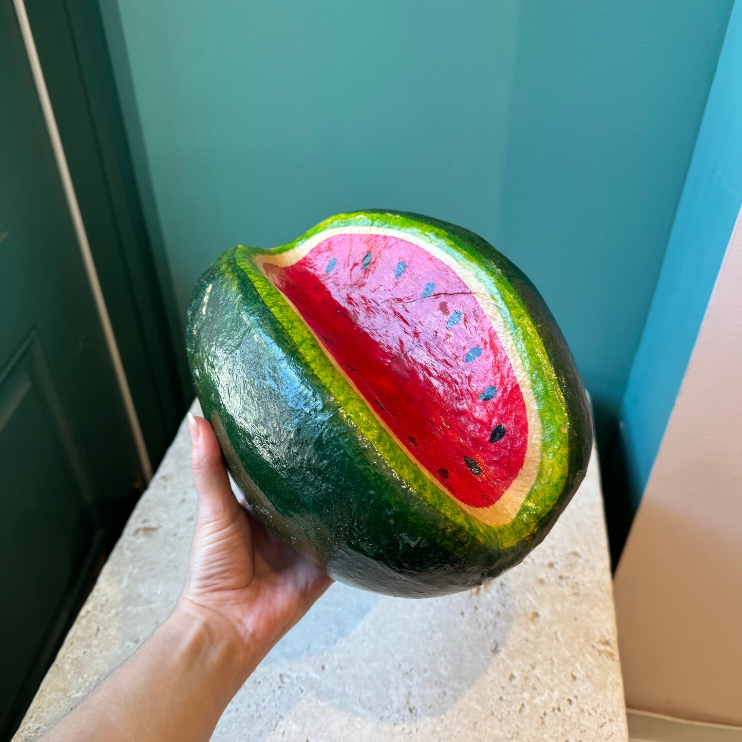 Vintage Mexican Papier Mache Watermelon