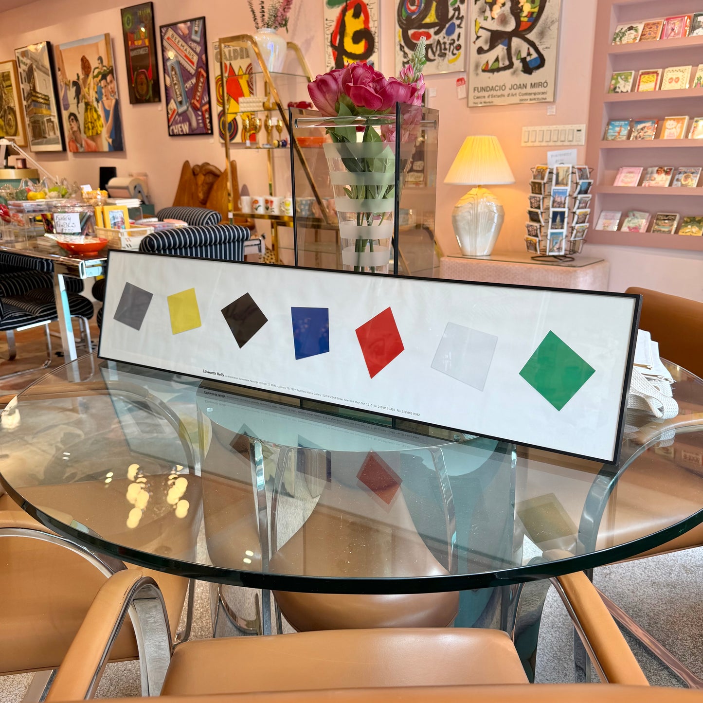 Vintage Ellsworth Kelly Framed Exhibition Poster