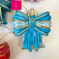 Sparkling Satin Bow Glass Ornament