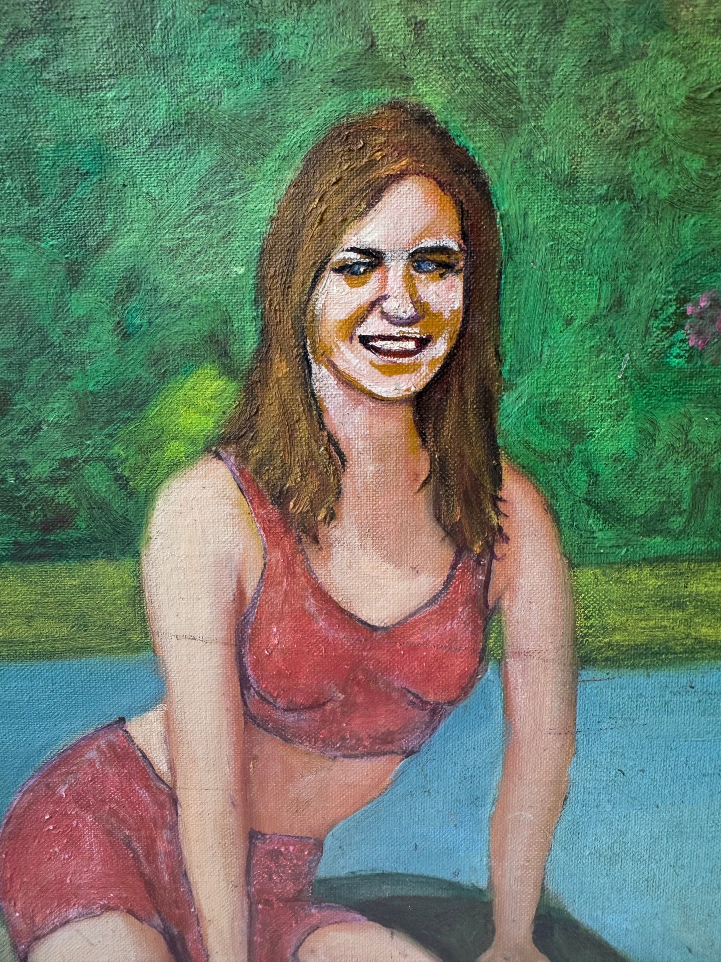 Vintage Original Framed “Bather by the River” Artwork