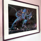 Vintage Framed 1980's "America's Downhill" Art Poster by Terry Rose