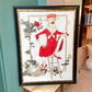 "Girl With Cat" - Vintage Original Signed, Numbered and Framed Lithograph by Philippe Noyer