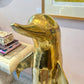 Extra Large Vintage Brass Dolphin Statue