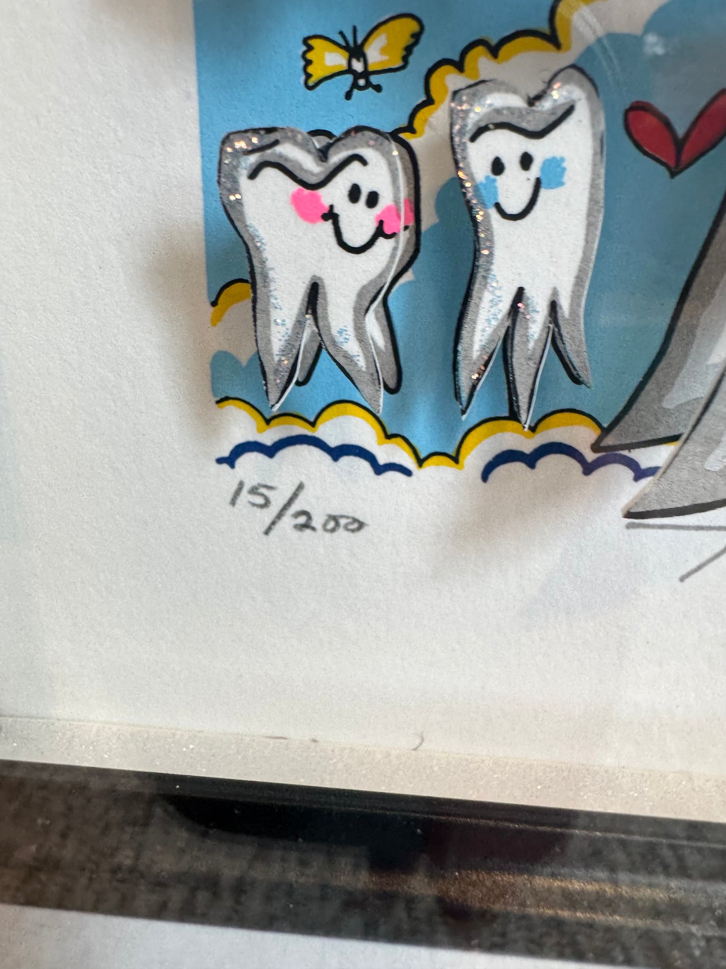 Vintage Charles Fazzino "Tooth Story Building" Framed Signed Numbered 3D Artwork