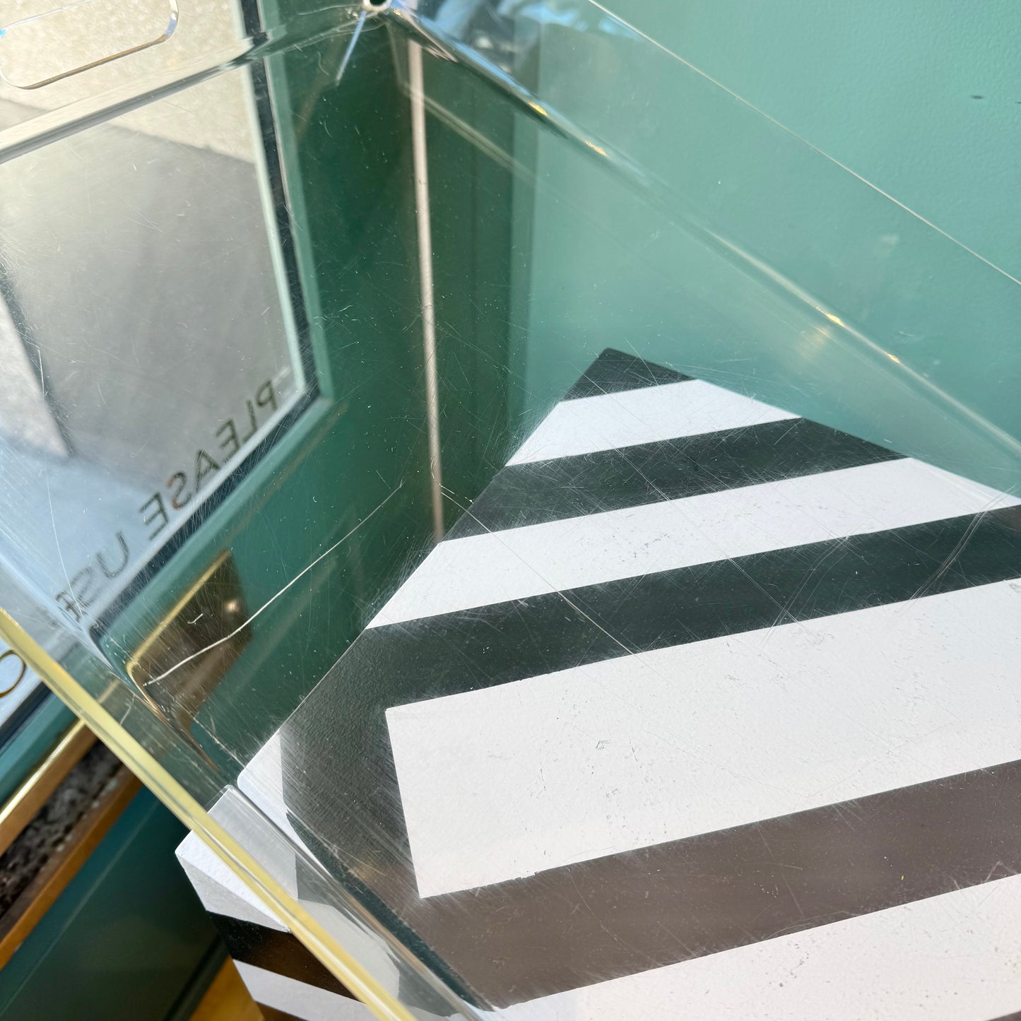 Vintage Large Lucite Serving Tray