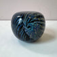 Vintage Black and Blue Striped Murano Glass Paperweight