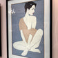 Vintage Framed Patrick Nagel Serigraph Titled "Commemorative #4"