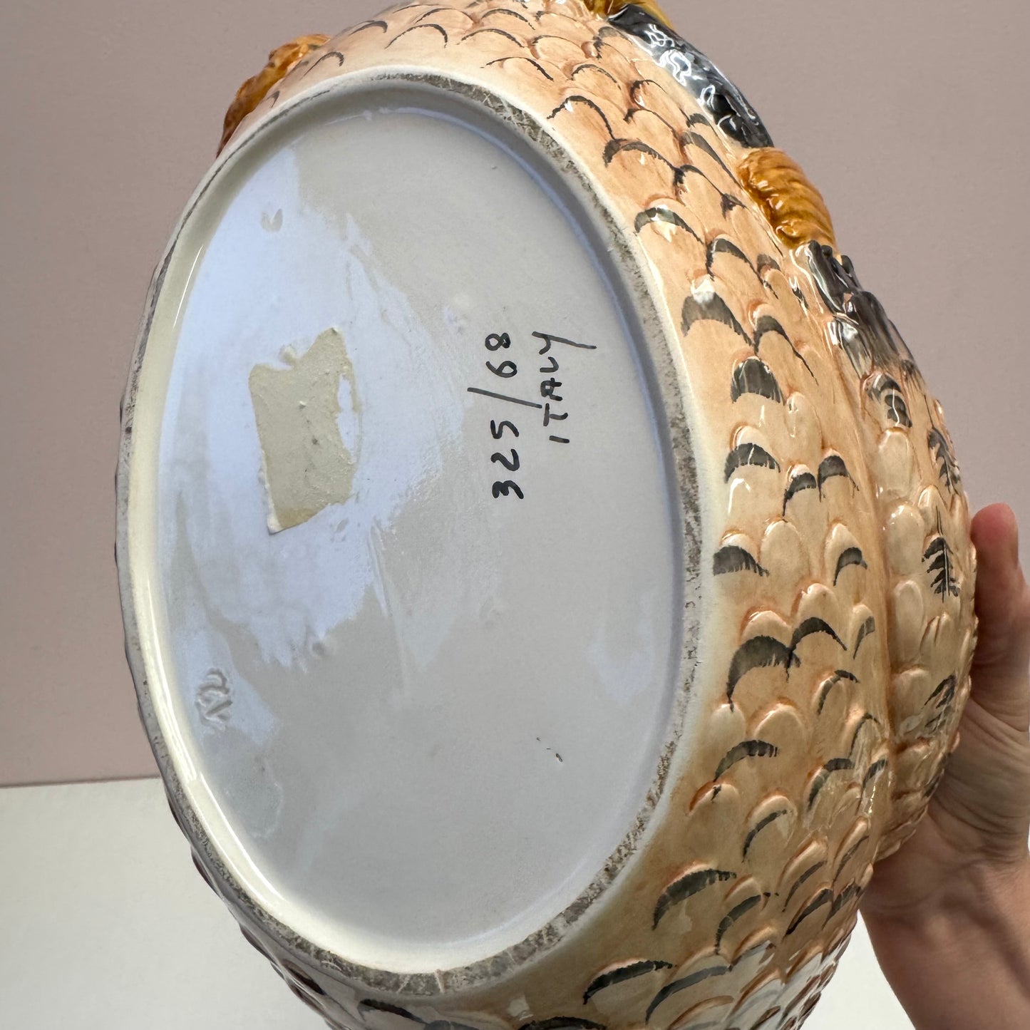 Vintage Italian Ceramic Pheasant Tureen and Ladle