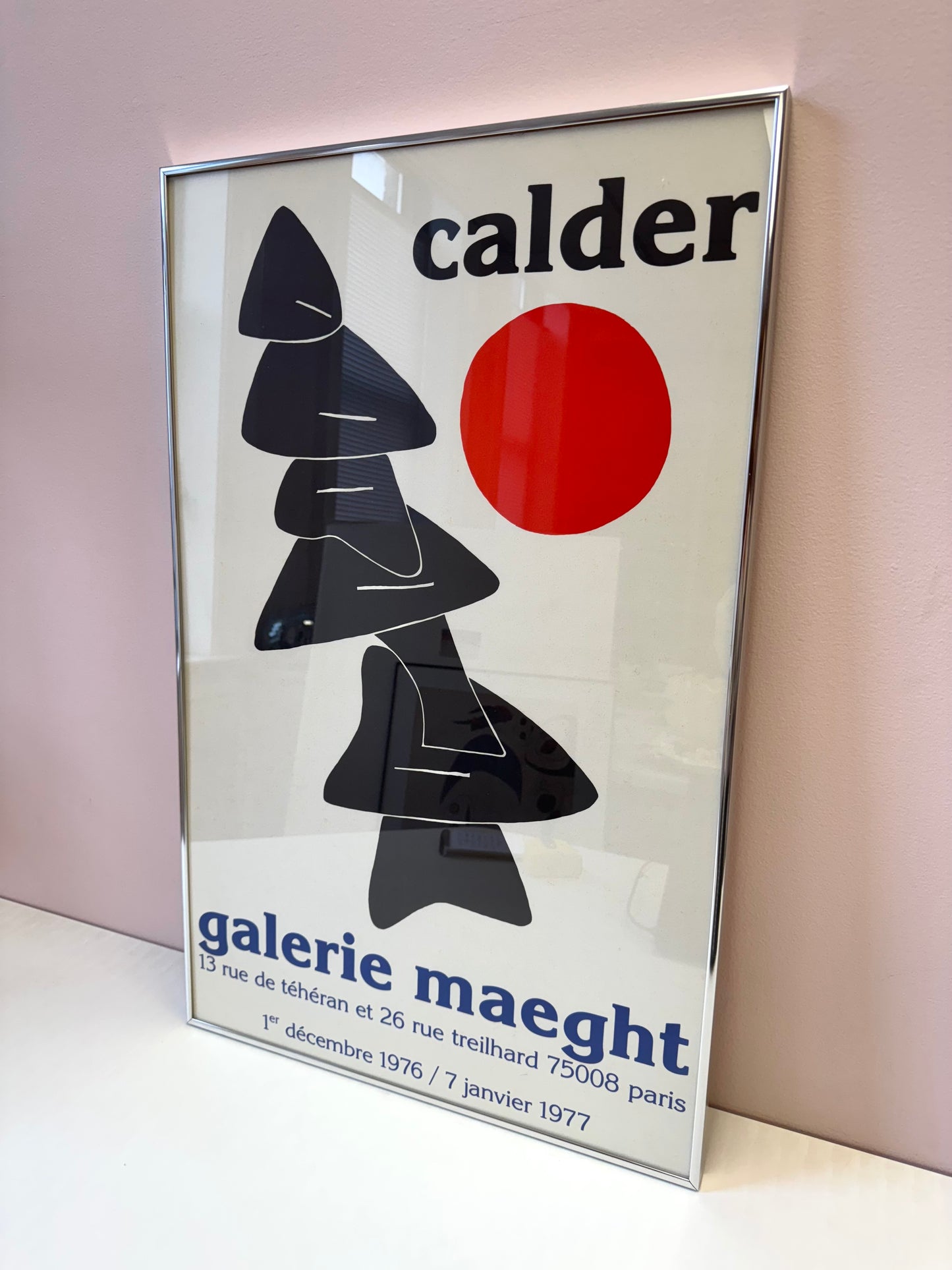 Vintage 1970's Framed Calder Exhibition Poster