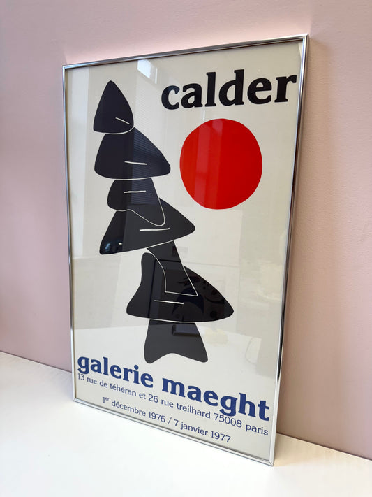 Vintage 1970's Framed Calder Exhibition Poster