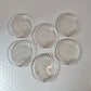 Vintage Set of 6 Glass Shell Side Plates (as is)