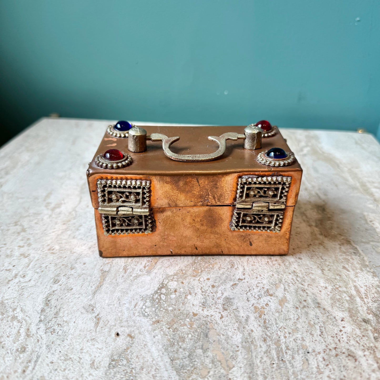 Vintage Copper and Brass Treasure Box