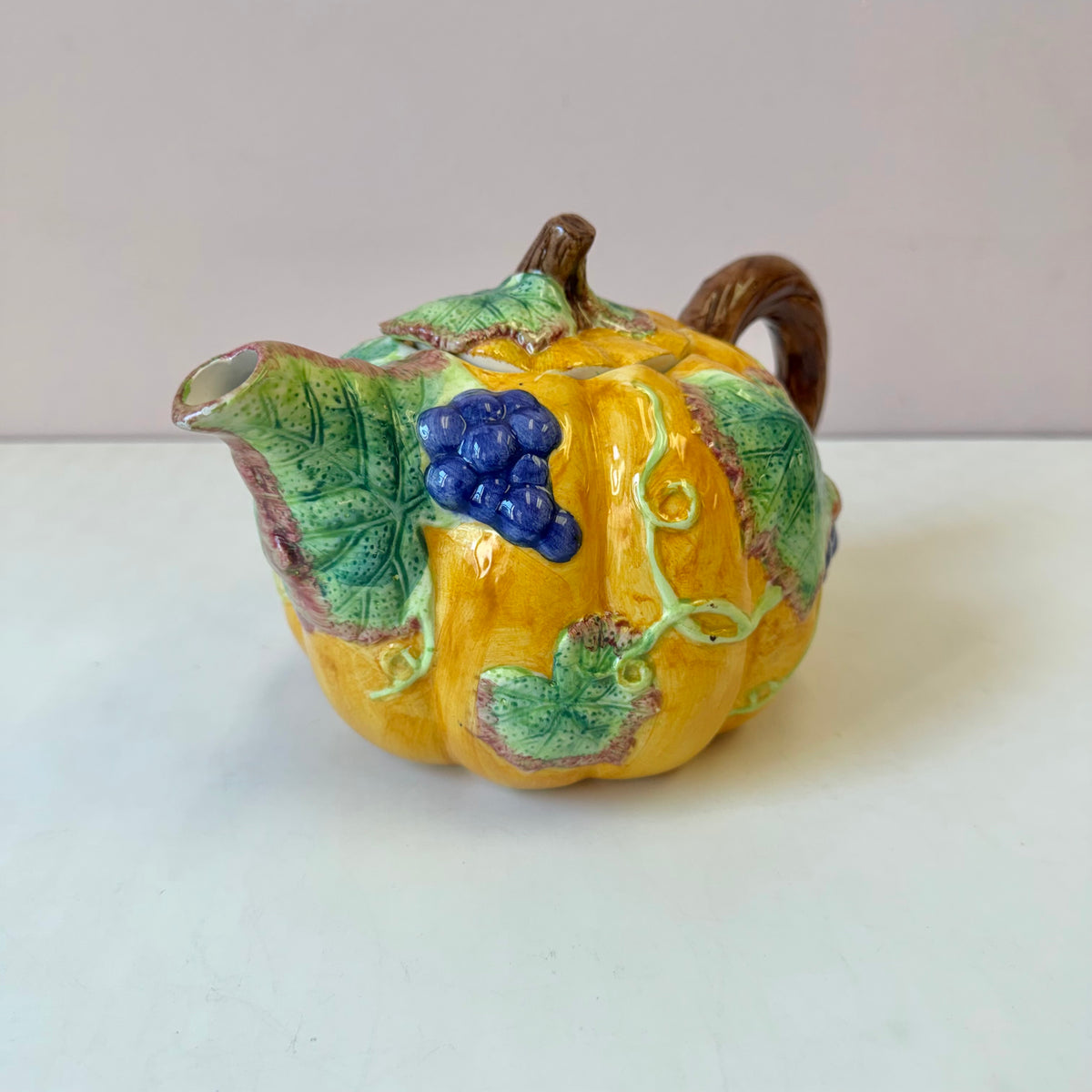 Vintage Nantucket Ceramic Pumpkin Teapot