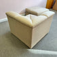 Vintage Soft Beige Tweed Chair & Ottoman