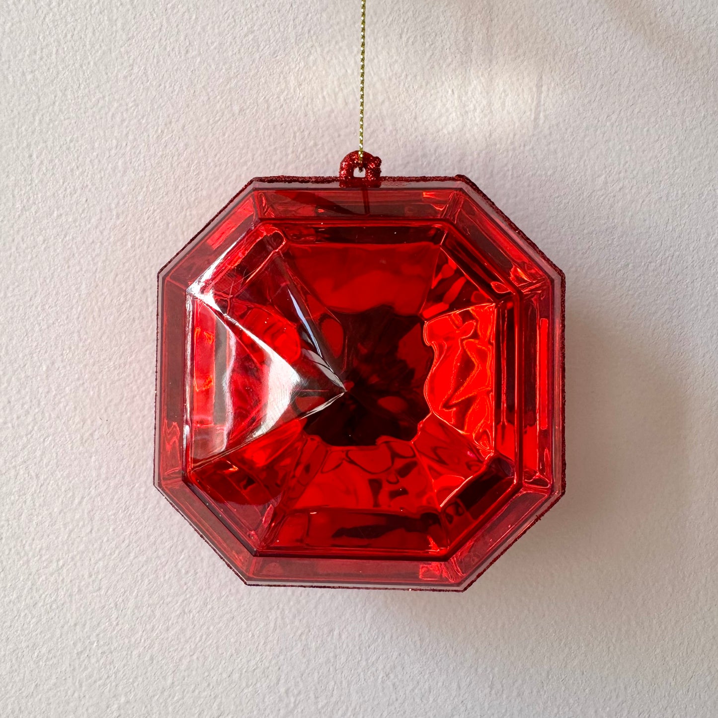 Ruby Red Gem Ornament