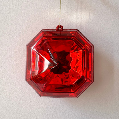 Ruby Red Gem Ornament
