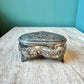 Vintage Silver Plated Footed Jewelry Box