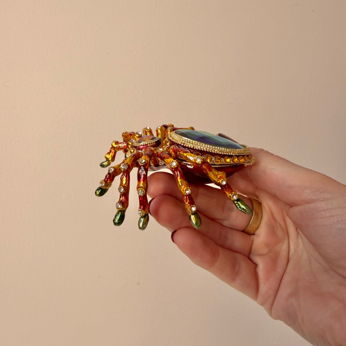 Jeweled Spider Trinket Box