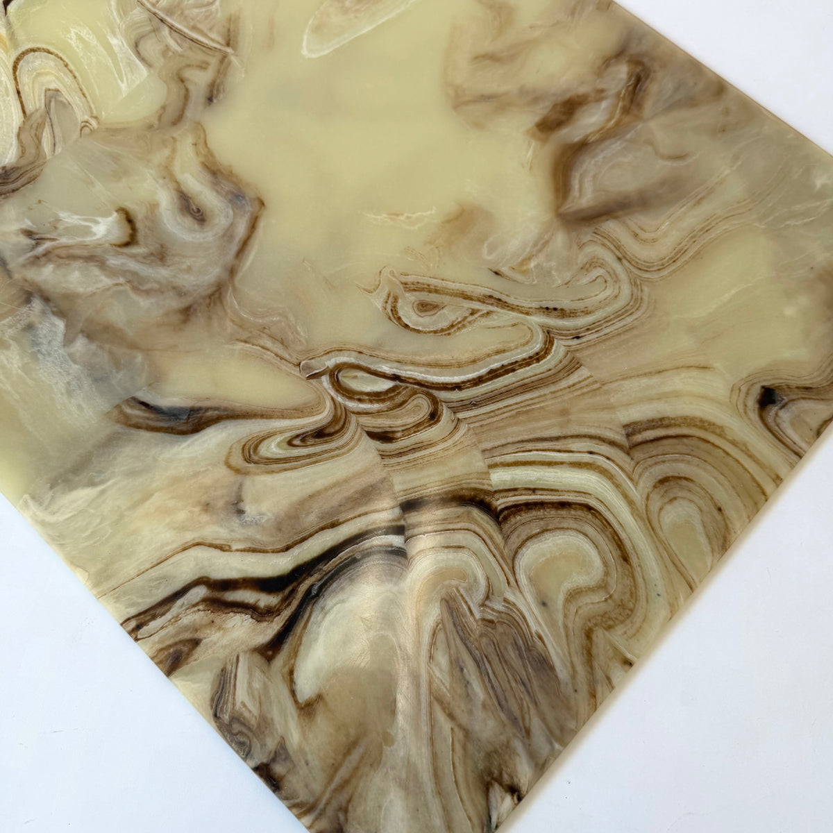 Vintage Faux Green Onyx Desk Tray