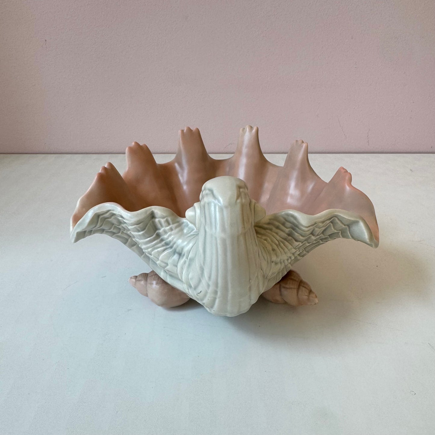 Vintage Fitz and Floyd Ceramic Footed Shell Dish