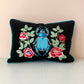 Velvet Embroidered Beetle Pillow by Myth & Thread
